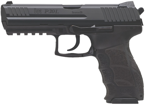 Heckler & Koch P30L V3 Pistol 81001094, 9mm Luger, 4.45in, Black Interchangeable Backstrap, Black Finish, 10 Rds