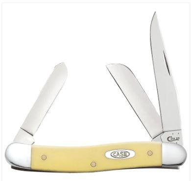 Case Knife Yellow Synthetic Medium Stockman (80035)