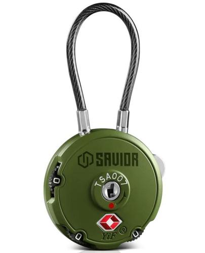 Savior Equipment 3-Digit Cable Lock, OD Green (LK-ROUND-OG)