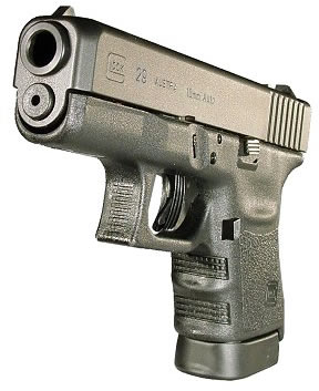 Glock 29 G29SF Pistol PF2950201, 10mm, 3.78 in, Polymer Grip, Black Finish, 10 Rd, Short Frame, Fixed Sights