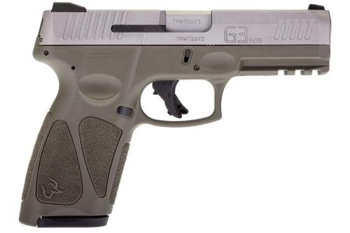 Taurus G3 Pistol 1-G3B949O-15, 9mm, 4in, ODG Polymer Grips, 15 Rds