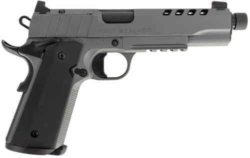Tisas 1911 Night Stalker SF Pistol 10100558, 10mm Auto, 5in, Black Anodized Aluminum, Gray Cerakote Finish, 8 Rds