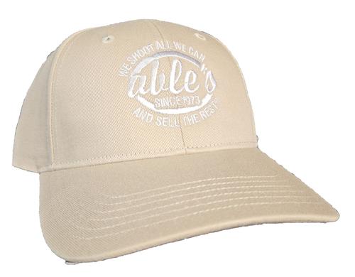 Able's Mesh Cap Solid Stone, White Logo, Snapback (ACSSWL)