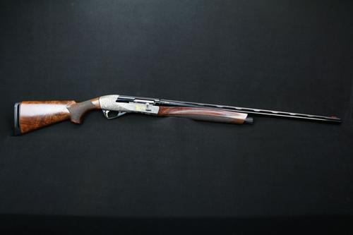 Benelli Raffaello World Class Shotgun 12016, 12 Gauge, 28" , 3" Chmbr, AAA Grade Satin Walnut, Engraved, Blued Finish
