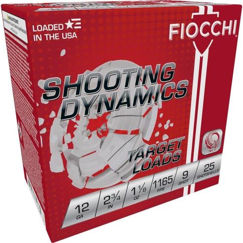 Fiocchi Shooting Dynamic Light Clay Target Loads 12SD18L9, 12 Gauge, 2.75", 1-1/8 oz, 1170 fps, #9 Shot, 25 Rds/Bx