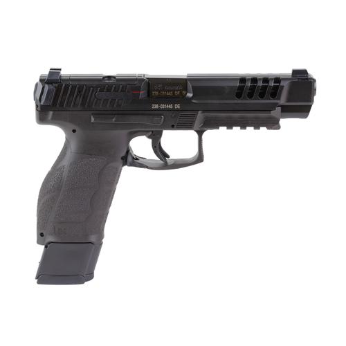 Heckler & Koch VP9A1 L Pistol, 9mm, 5", Polymer Grip, Black Finish, Tritium Front Sight, Optic Ready, 20+1,
