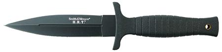 Smith & Wesson HRT Spear Point Dual-Edged Fixed Blade Knife w/Plain Edge & Rubber Wrapped Handle (SWHRT9B)