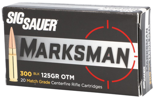 Sig Sauer Elite Performance Rifle Ammunition E300A1, 300 Blackout, Open Tip Match (OTM), 125 GR, 2200 fps, 20 Rd/bx