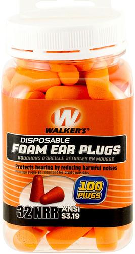 Walker's Foam Ear Plugs, Orange, 50 Pairs (FP50PK)