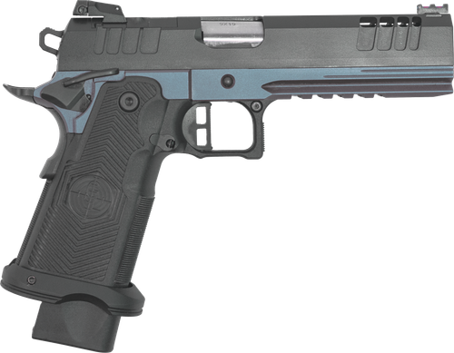 Great Lakes Synergy 1911 DS Optic Ready Pistol GL1911DS9FSSBLU, 9mm Luger, 5in, Textured, Blue Titanium Cerakote Finish, 20 Rds