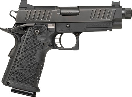Staccato C2 DPO T 2011 Pistol 10-1101-000302, 9mm, 3.9" Threaded DLC, 2011 G2 Officer Grips, DLC Black Finish, 16 Rd