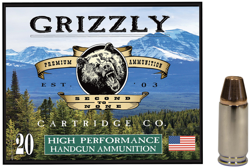 Grizzly Ammunition High Performance Pistol Ammunition GC9M+P2, 9mm, Full Metal Jacket Flat Point, 147  GR, 1125  fps, 20 Rd/bx