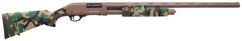 Charles Daly 301 Shotgun 930330, 12 Gauge, 28", 3" Chmbr, Flat Dark Earth Finish Aluminum Receiver, Woodland Camo Synthetic Stock