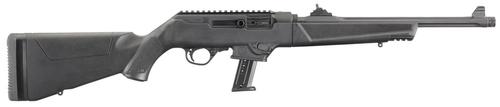 Ruger PC Carbine Semi-Auto Rifle 19102, 9mm Luger, 16.12", Fixed Stock, Black Hardcoat Anodized Finish, 10 Rds