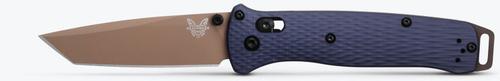 Benchmade Bailout Folding Knife w/FDE Tanto Blade, Crater Blue Aluminum Handle (537FE-02)