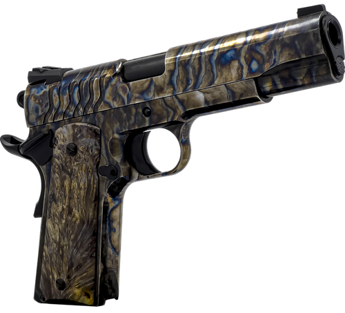 Dickinson 1911 Premium Fireball Pistol DCKSN45FS, 45 ACP, 5in, Wood Grips, Fireball Finish, 9 Rds