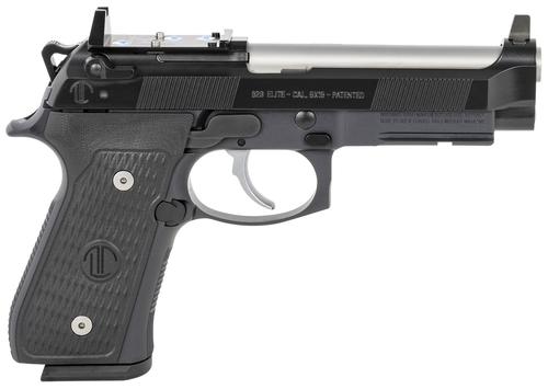 Beretta 92 Elite LTT Optic Ready Pistol LTT92ETJRR, 9mm, 4.70in, Black Polymer, Black Cerakote Finish, 18 Rds