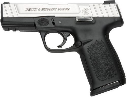 Smith & Wesson SD9 VE Low Capacity Pistol 123900, 9mm, 4 in, Textured Polymer Grip, Stainless Finish, 10 Rd