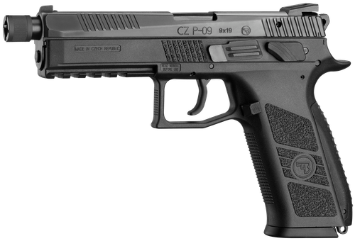 CZ-USA P-09 Semi Auto Pistol 89270, 9mm Luger, 5.15" Threaded Barrel, Polymer Grip, Black Finish, 21 Rds