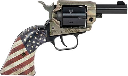 Heritage Barkeep Revolver BK22CH2USFLAG, 22 LR, 2", US Flag Grip, Case Hardened Steel Finish, 6 Rd