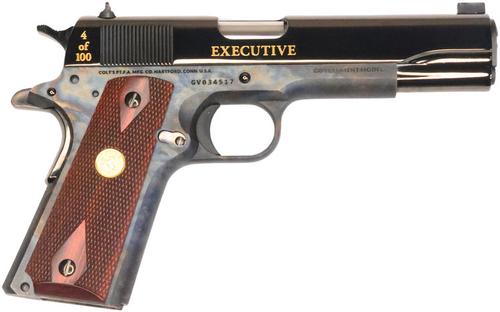 Custom & Collectible Colt 1911 The Executive Limited Edition Pistol CNCEXEC1911, 45 ACP, 5", Wood Grips, High Polish Finish, 8 Rds