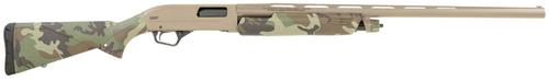 Winchester SXP HYBRID Shotgun 512434392, 12 Gauge, 28", 3" Chmbr, Flat Dark Earth Perma-Cote Aluminum Receiver, Woodland Camo Synthetic Stock