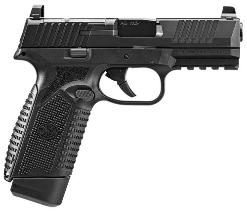 FN Herstal 545 MRD Optic Ready Pistol 66101389, 45 ACP, 4.10in, Black Textured Polymer, Black Finish, 10 Rds