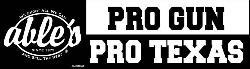 Able's CAR/SUV Window Sticker, 2.5" x 9", Pro Gun, Black (STICKER06)
