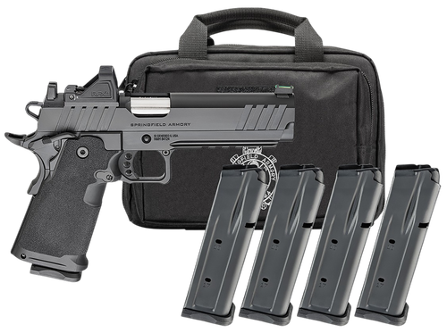 Springfield 1911 DS Prodigy Gear Pac Optic Ready Pistol PH9119AOSLCPAC, 9mm, 5in, Polymer Grips, Black Cerakote Finish, 10 Rds