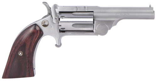 North American Arms Ranger II Revolver 22MCR250, 22 WMR, 2.50", Rosewood Grips, Stainless Finish, 5rd