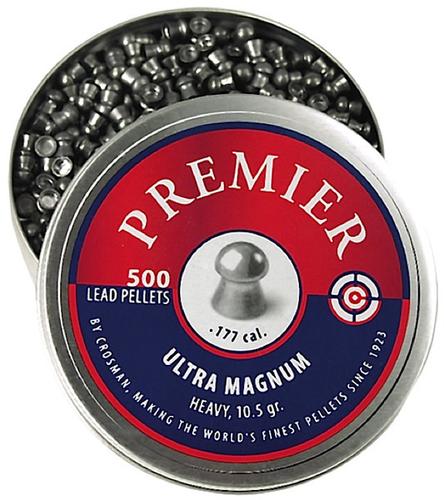 Crosman .177 Caliber Ultra Magnum Domed Heavy Pellets 500 Count (LUM77)