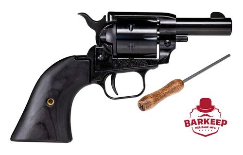 Heritage Barkeep SAO Revolver BK22B2BBK, 22 LR, 2.68", Black Laminate Wood Grips, Black Finish, 6 Rds