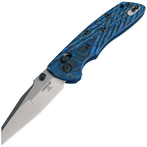 Hogue Deka Folding Knife w/Wharncliffe Blade, G-Mascs Blue Lava (24263)