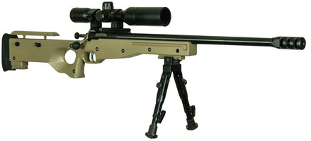 Crickett Precision Single Shot Rifle w/Scope KSA2152, 22 LR, 16 1/8" Threaded, Tan Stock, Blued Steel Finish