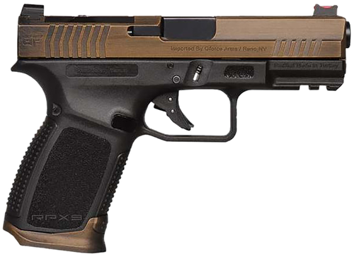 GForce Exodus Pistol GFRPX3C9BT, 9mm Luger, 4.02in, Black Textured Grips, Black Cerakote Finish, 15 Rds