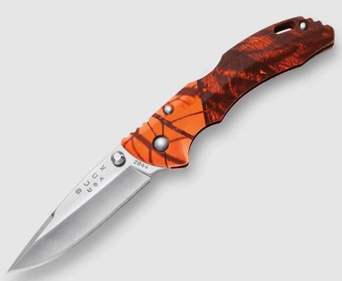 Buck Knives, 284 Bantam® BBW Knife, Drop Point Blade, 420HC Steel, Mossy Oak Blaze Orange