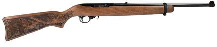 Ruger 10/22 Rifle 1103WT22, 22 LR, 18.5", Semi-Auto, White Tail Scene Engraved Birchwood Stock, Blued Steel Finish, 10 Rds