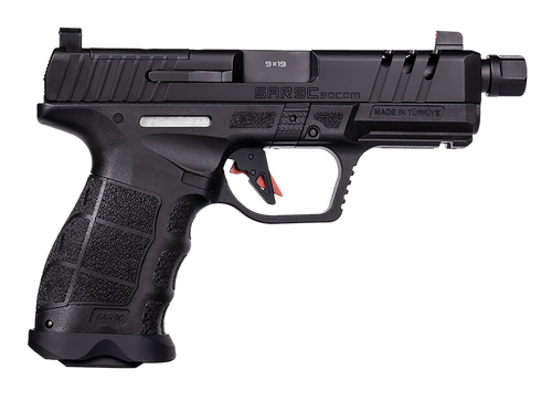 SAR USA SAR9 C SOCOM Pistol SAR9CSOCOMBL, 9mm Luger, 15 Rds