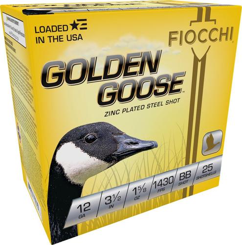 Fiocchi Premium Waterfowl Loads 1235GGBB, 12 Gauge, 3-1/2", 1-5/8 oz, 1430 fps, #BB Steel Shot, 25 Rds/Bx