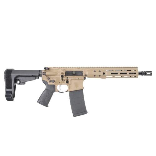 LWRC Induvidual Carbine, Semi-Auto Pistol, 5.56 NATO, 10.5", Direct Impingement, FDE Anodized/Black Finish, 30 Rds