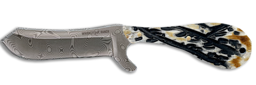 Whiskey Bent Knives Bullcutter Knife, Burnt Bone Handle (WB42-19)