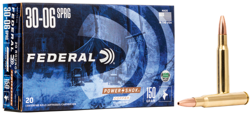 Federal PowerShok Lead Free Rifle Ammunition 24385LFA, 243 Winchester, Copper, 85 GR, 20 Rd/Bx