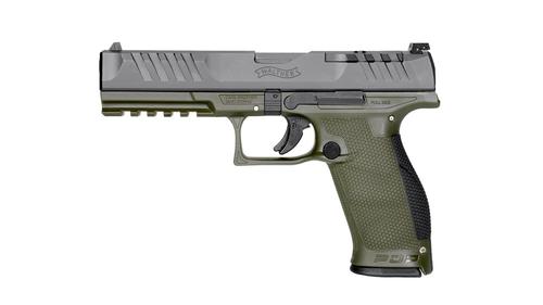Walther PDP Full Size Optic Ready Pistol 2871840, 9mm, 5in, Green Polymer Frame Grips, 10 Rds