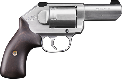 Kimber 3400011 K6S Revolver, 357 Magnum, 3 in Barrel, Brushed Satin Finish, Smooth Walnut Grip
