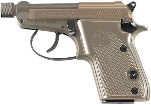 Beretta 21A Bobcat Pistol J212126, 22 LR, 2.90", FDE Grips, FDE Finish, 7 Rds