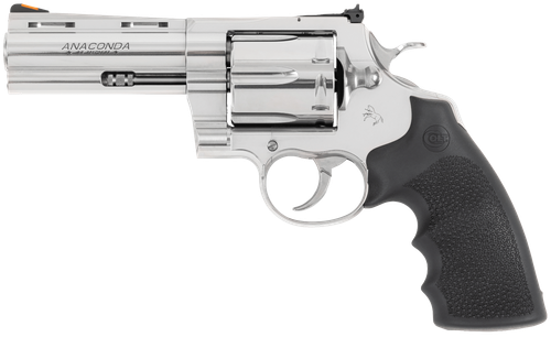 Colt Anaconda Revolver ANACONDA-SP4RTS, 44 Rem Mag, 4.25", Rubber Grips, Stainless Finish, 6 Rds