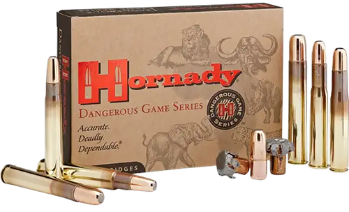 Hornady Dangerous Game Rifle Ammunition 82334, 375 H&H Mag, DGX Bonded, 300 gr, 2530 fps, 20 Rd/Bx