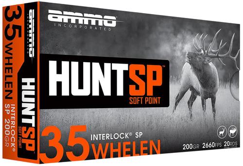 Ammo Inc Hunt Rifle Ammunition 35W200SPA20, 35 Whelen, Soft Point, 200 gr, 2660 fps, 20 Rd/Bx