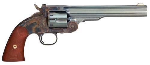 Taylors Schofield Top Break 550651, 44-40 Win, 7", Walnut Grips, Color Case Hardened Finish, 6 Rds