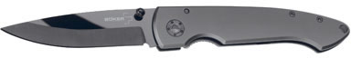 Boker Plus Anti-MC Straight Point Folding Knife w/Plain Edge (01BO035)